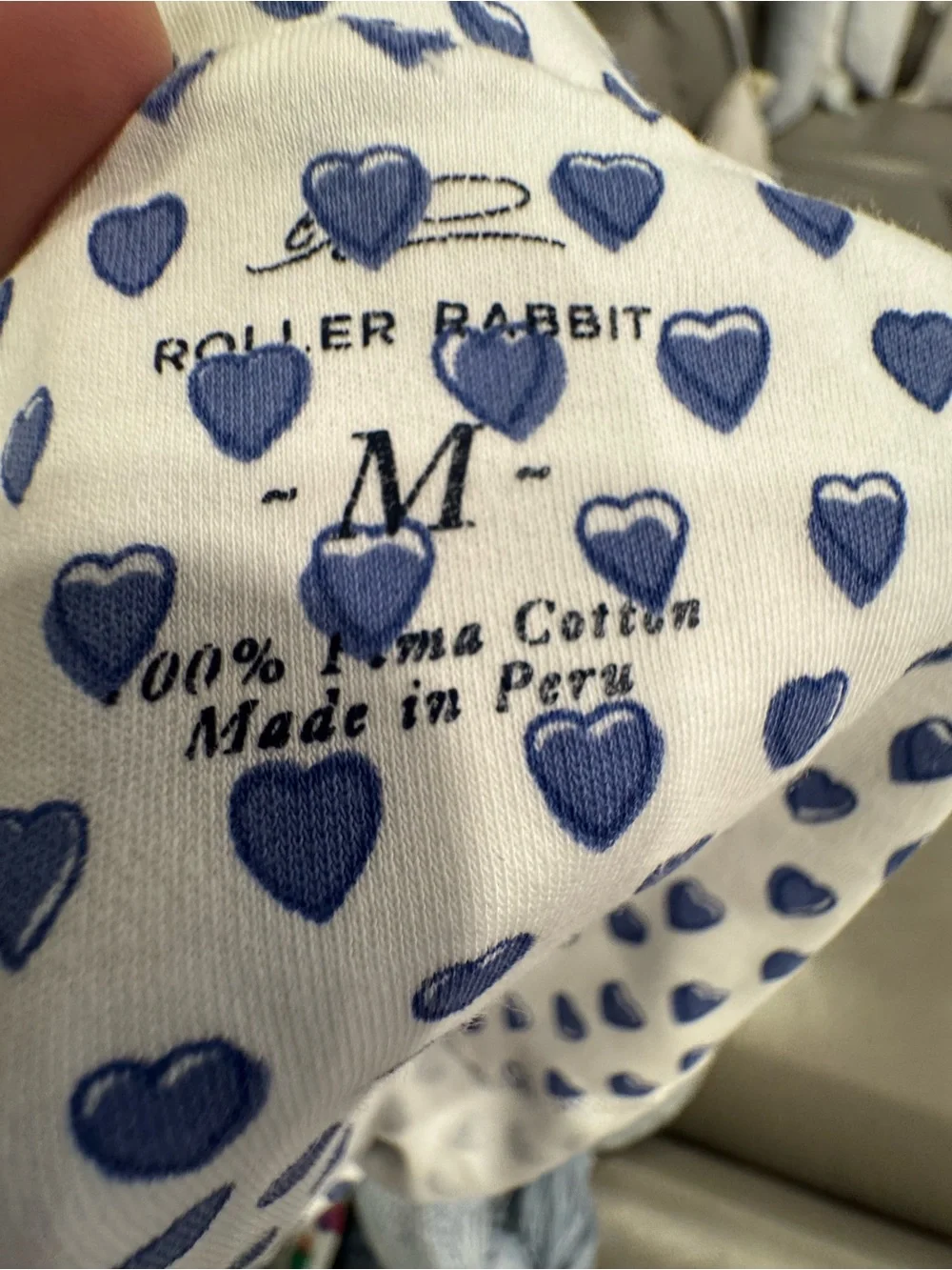 Roller Rabbit 2 Piece 100% Cotton Button-Up Pajama Top Size Medium